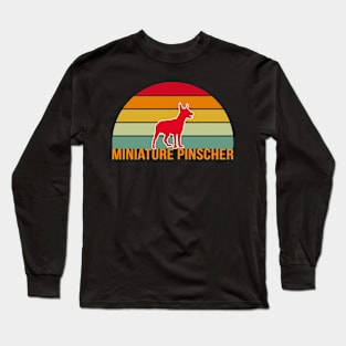 Miniature Pinscher Vintage Silhouette Long Sleeve T-Shirt